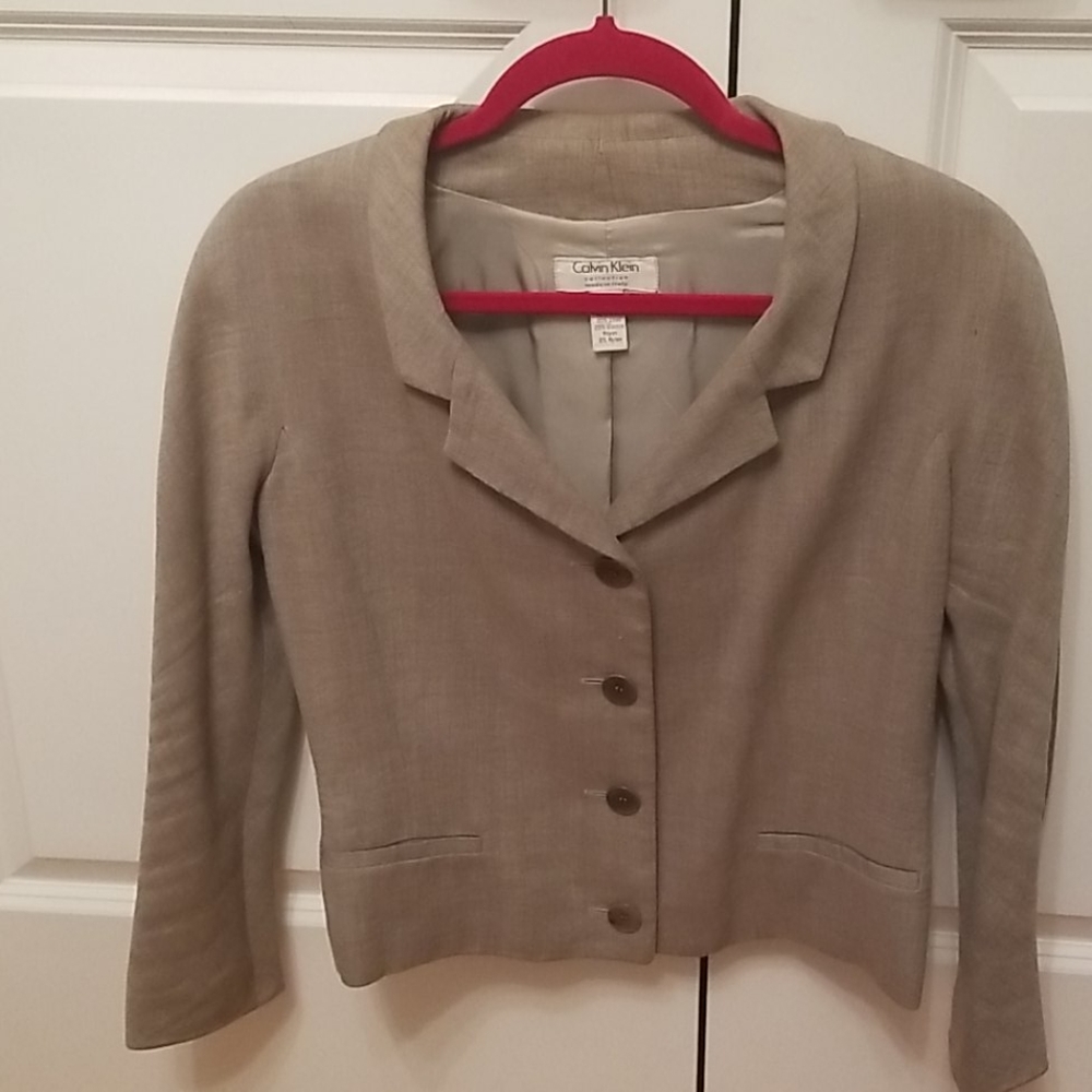 Calvin Klein fitted Jacket wool and linen - Picture 3 of 5
